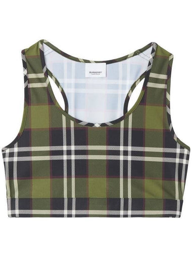 Check Crop Top Sleeveless - BURBERRY - BALAAN 1