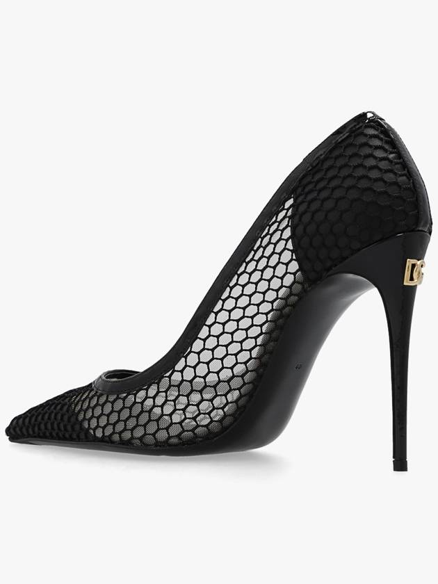 Women's Mesh Patent Leather Pumps Heel Black - DOLCE&GABBANA - BALAAN 6