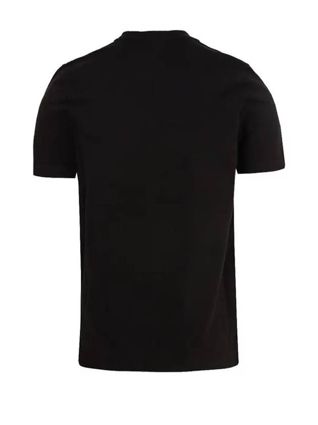 Flocked Logo Short Sleeve T-Shirt Black - MONCLER - BALAAN 3