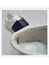 Men's Hidden Open Band Low Top Sneakers White Navy - VALENTINO - BALAAN 5