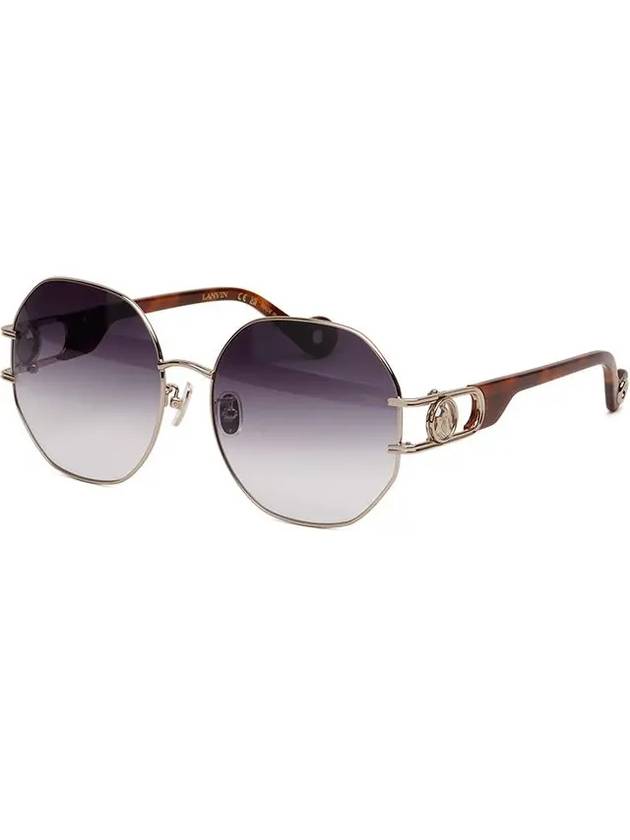 Sunglasses LNV126SLB 770 Purple Fashion Gold Logo Decorated Round Metal Frame - LANVIN - BALAAN 7