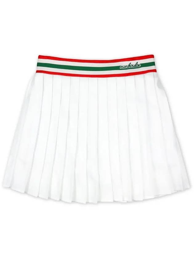 WAIST COLORED MESH SKIRT color line mesh skirtWHITE - MONBIRDIE GOLF - BALAAN 7