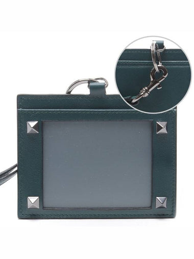 Men's Rockstud Necklace Type Card Wallet PY2P0P50_VH3_0FX_18S - VALENTINO - BALAAN 1