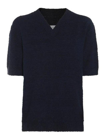 V-Neck Knit Top Navy - MAISON MARGIELA - BALAAN 2