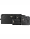 triangle logo satin jewelry silk pouch bag - PRADA - 3