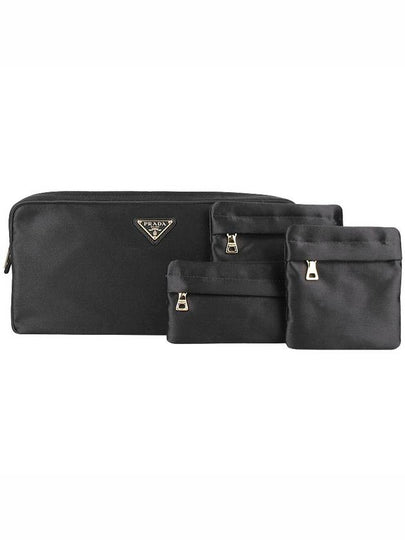 Triangle Logo Silk Satin Pouch Bag - PRADA - BALAAN 2