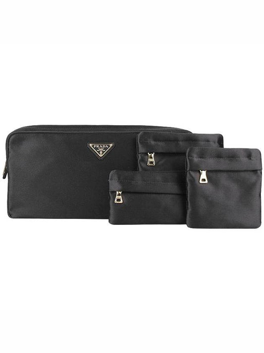 Triangle Logo Silk Satin Pouch Bag - PRADA - BALAAN 2