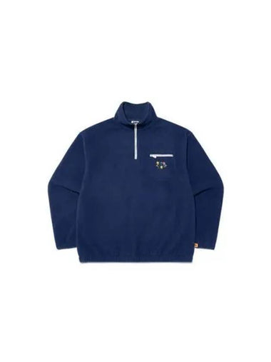 KODAK Apparel Brownie Microfleece Half Zip Up Sweatshirt NAVY - KODO - BALAAN 1