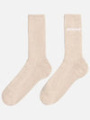 Les Chaussettes Ribbed Crew Socks Beige - JACQUEMUS - BALAAN 3