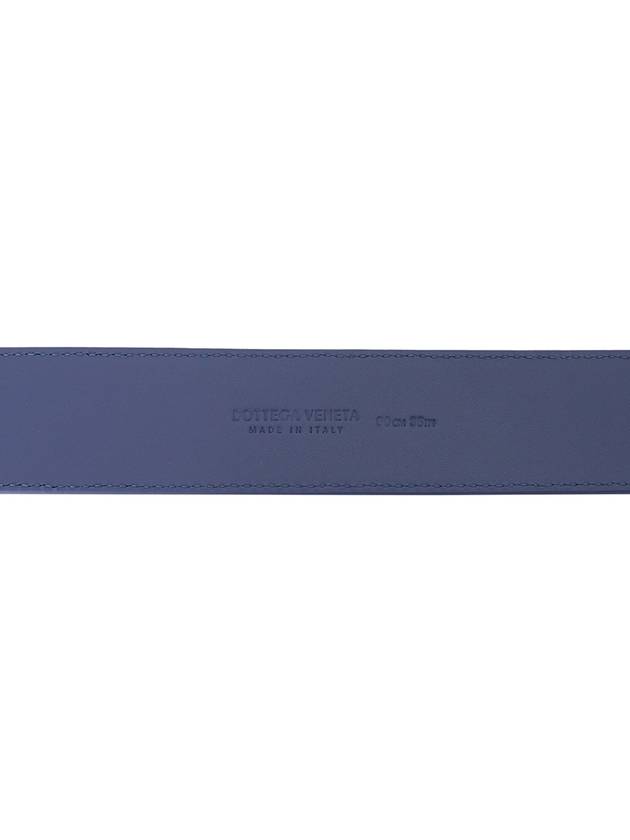 Intrecciato Leather Belt Blue - BOTTEGA VENETA - BALAAN 8