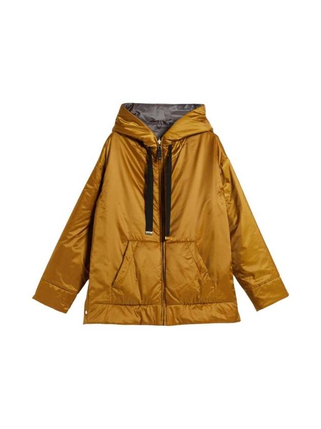 The Cube Dali Reversible Waterproof Canvas Hooded Jacket Ocher - MAX MARA - BALAAN 1