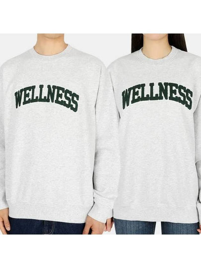 wellness bookle sweatshirt gray forest WELLNESS BOUCLE CREWNECK - SPORTY & RICH - BALAAN 2