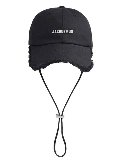 La Casquette Artichaut Fringe Metal Logo Ball Cap Black - JACQUEMUS - BALAAN 2