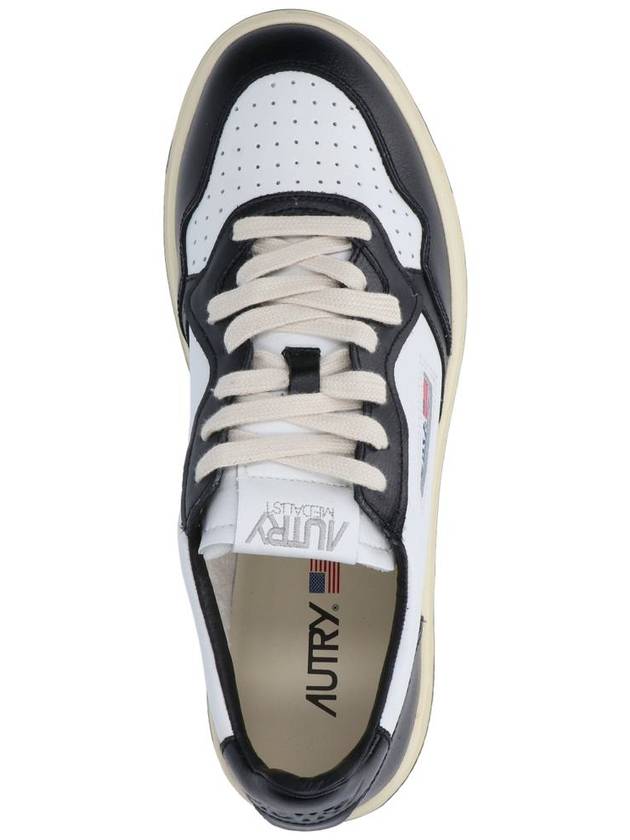 Medalist Leather Low Top Sneakers White Black - AUTRY - BALAAN 6