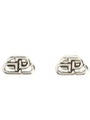 BB Logo Stud Earrings Silver - BALENCIAGA - BALAAN 2