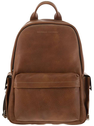 Calfskin backpack with grain - BRUNELLO CUCINELLI - BALAAN 1