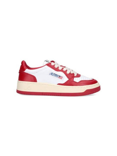 Women's Medalist Bi-Color Low-Top Sneakers Red - AUTRY - BALAAN 2