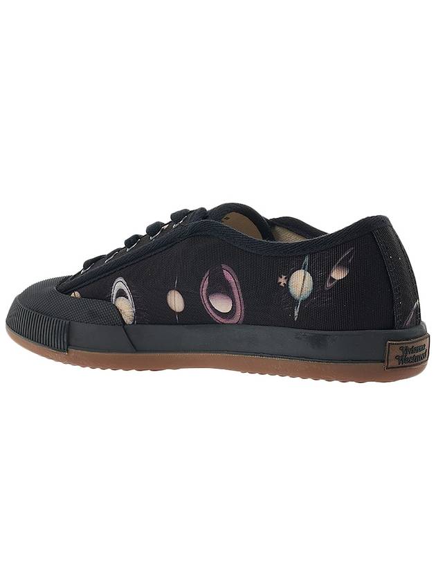 Planet Logo Print Low Top Sneakers Black - VIVIENNE WESTWOOD - BALAAN 4