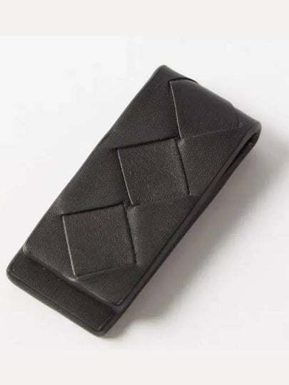 Intrecciato Leather Money Clip Black - BOTTEGA VENETA - BALAAN 2