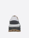 Vintage Check Suede Leather Low Top Sneakers Grey - BURBERRY - BALAAN 6