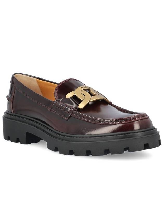 Women's Kate Metal Chain Leather Loafer Brown - TOD'S - BALAAN 3