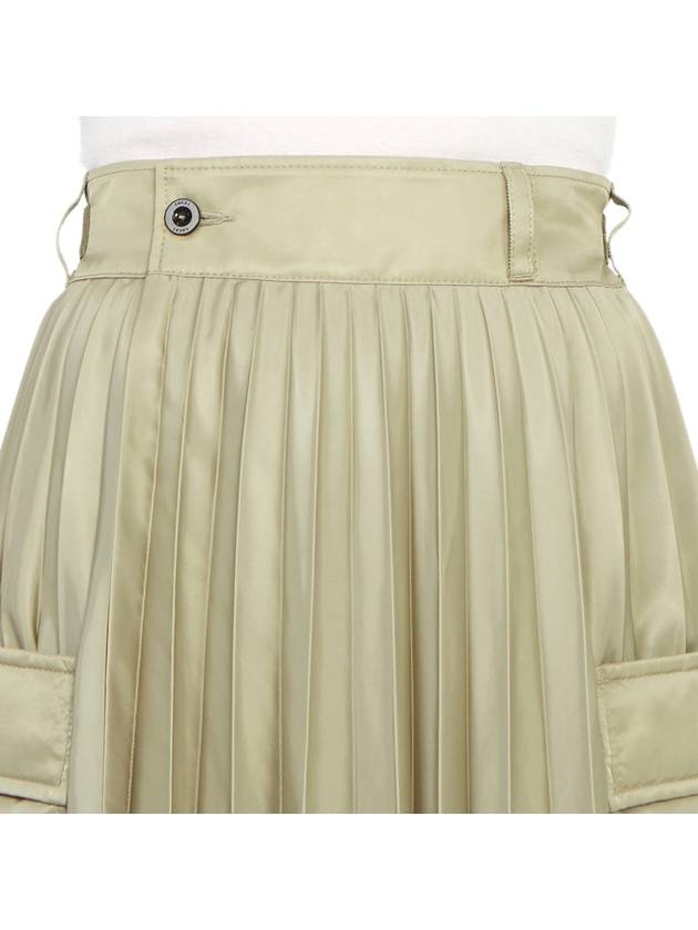 Nylon Twill Pleated Skirt Light Khaki - SACAI - BALAAN 8