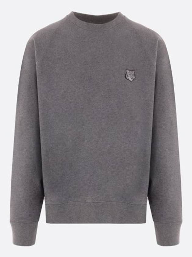 Bold Fox Head Patch Oversized Sweatshirtt Grey - MAISON KITSUNE - BALAAN 2