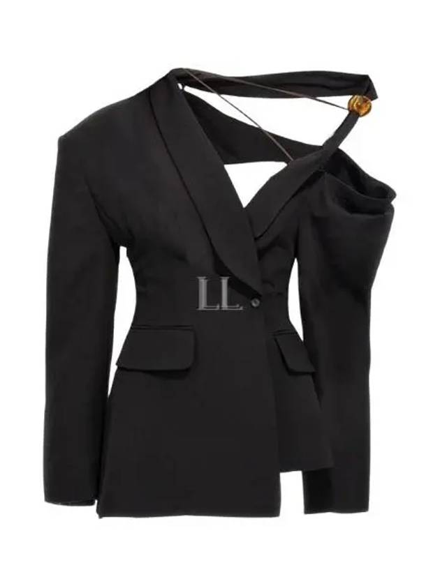 La Veste Asymmetrical Blazer Jacket Black - JACQUEMUS - BALAAN 2