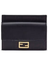 FF Baguette Flap Card Wallet Black - FENDI - BALAAN 2