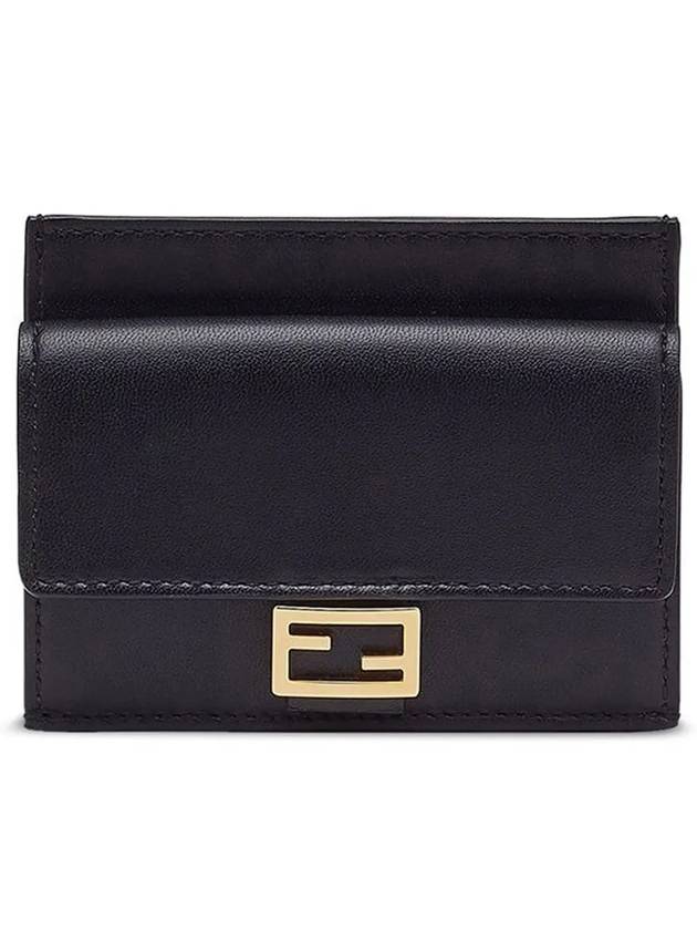 FF Baguette Flap Card Wallet Black - FENDI - BALAAN 2