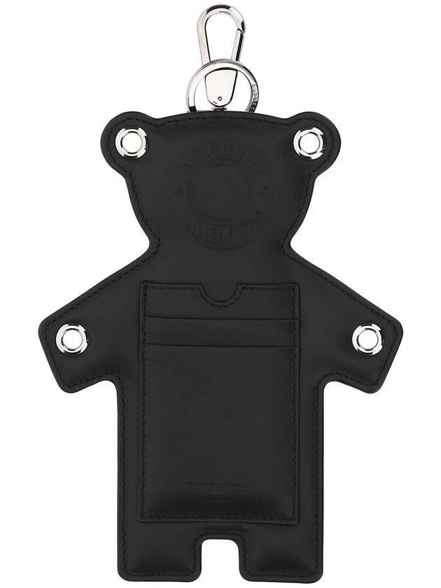 Bear Motif Lambskin Key Holder - BURBERRY - BALAAN.