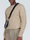 Men's Tonal Cashmere Crew Neck Sweater Champagne - AMI - BALAAN 2