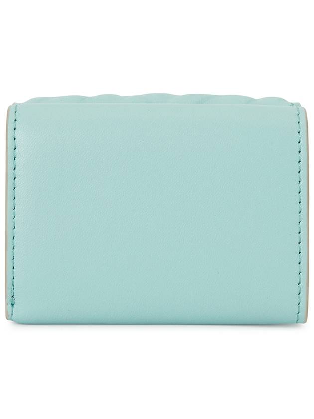 Baguette Micro Tri-fold Nappa Leather Half Wallet Light Blue - FENDI - BALAAN 3