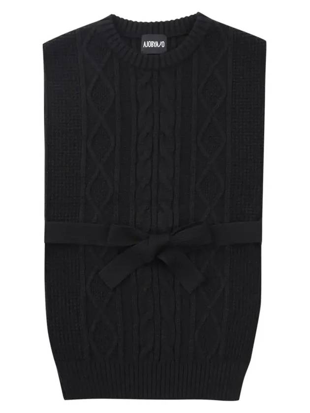 strap knit vest black - AJOBYAJO - BALAAN 2