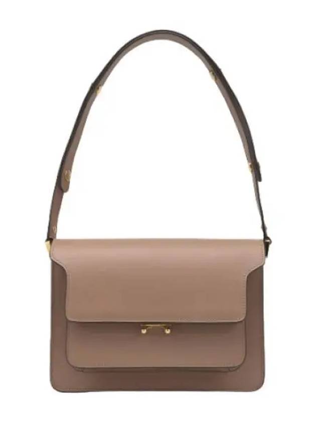 Medium Saffiano Trunk Shoulder Bag Beige - MARNI - BALAAN 1