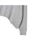 Women's Overfit Embroidered Sweatshirt Melange Grey - THE GREEN LAB - BALAAN 4