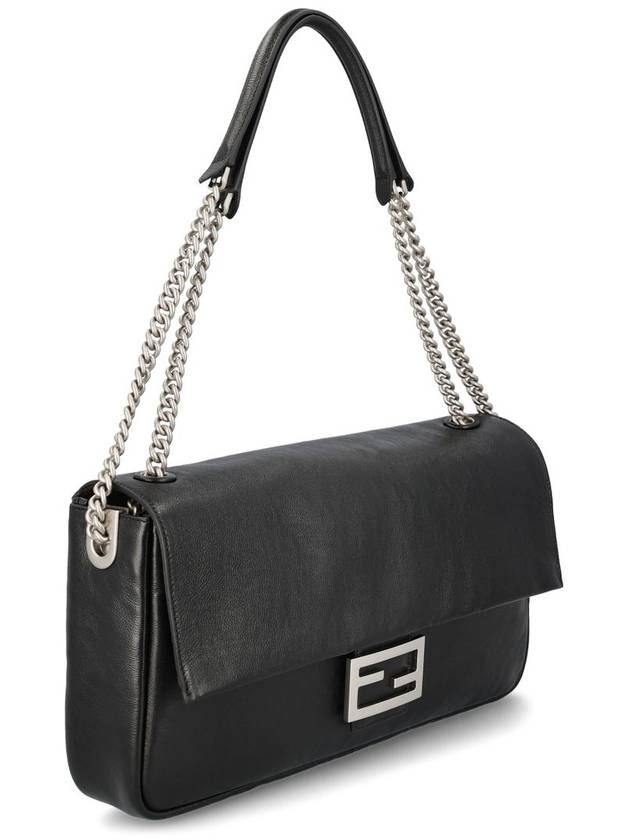 Baguette Chain Large Shoulder Bag Black - FENDI - BALAAN 4