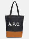 Logo Denim Axelle Tote Bag Navy - A.P.C. - BALAAN 3