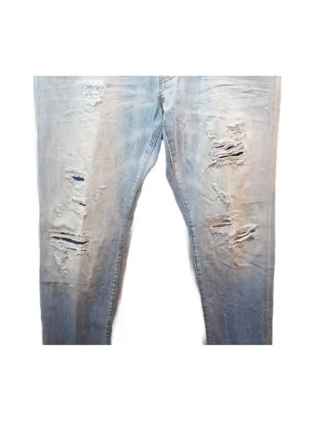 Men's Light Blue Straight Jeans Blue - DSQUARED2 - BALAAN.