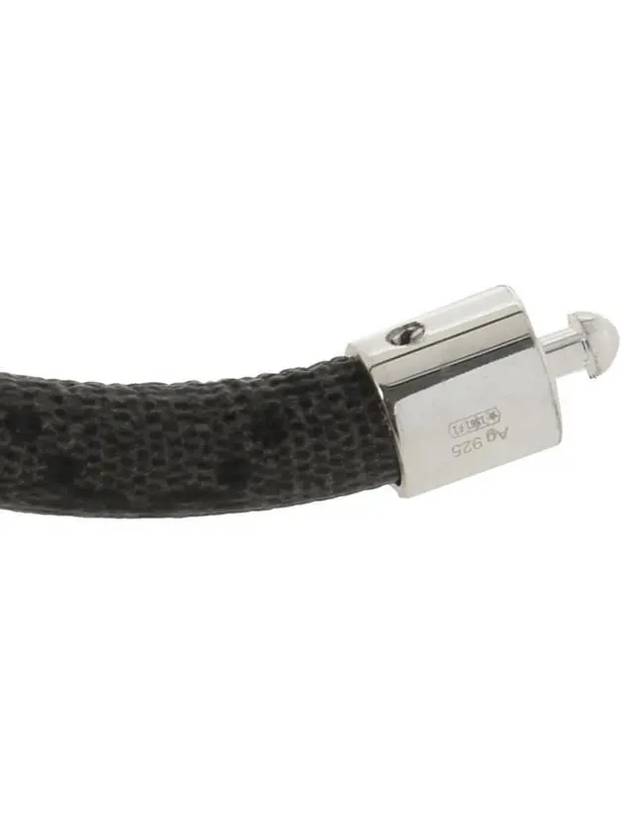 Trademark GG Supreme Bracelet Dark Grey - GUCCI - BALAAN 3