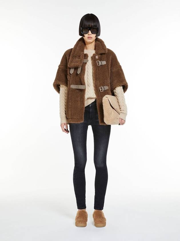 RODANO4 Rodano buckle point teddy bear alpaca short vest jacket 003 marron brown - MAX MARA - BALAAN 2