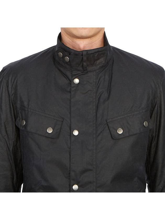 Duke Wax Button Jacket Navy - BARBOUR - BALAAN 9