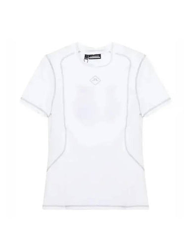 Marsha Logo Short Sleeve T-Shirt White - J.LINDEBERG - BALAAN 1