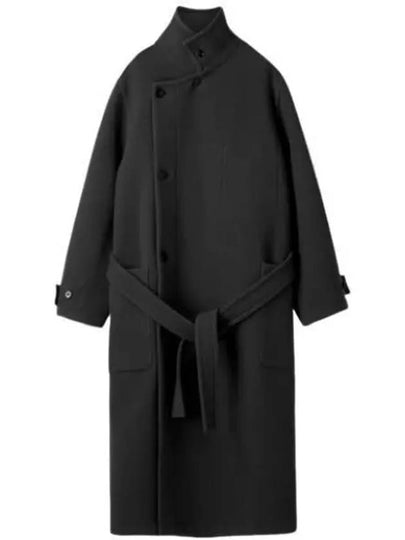 Wrap Wool Double Coat Black - LEMAIRE - BALAAN 2