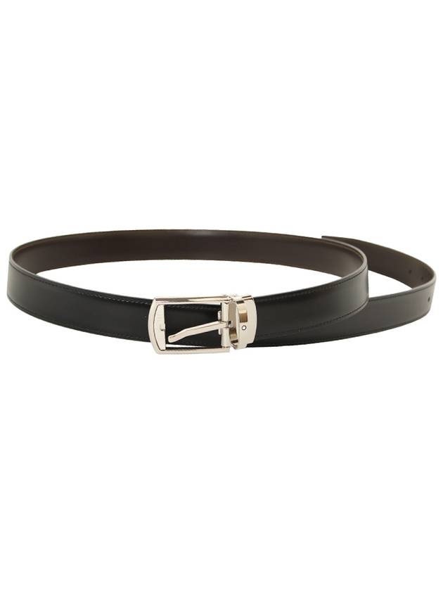 Pin Buckle Reversible Leather Belt Black Brown - MONTBLANC - BALAAN 4