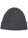 Heart Logo Wool Beanie Heather Grey - AMI - BALAAN 3