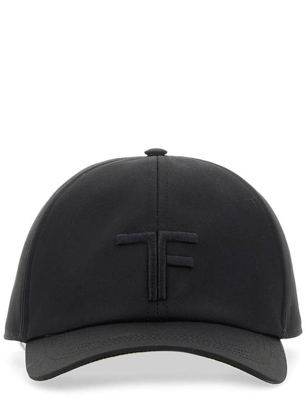 Embroidered Logo Ball Cap Black - TOM FORD - BALAAN 3