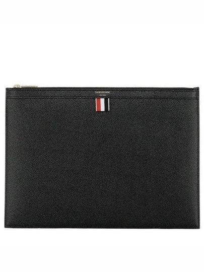 Medium Document Holder Clutch Bag Black - THOM BROWNE - BALAAN 2