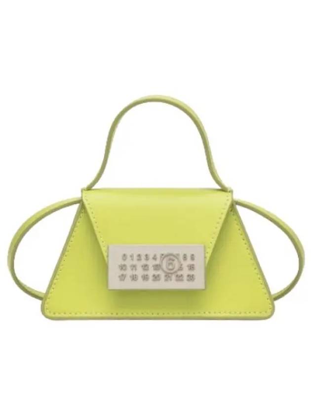 Women's Number Logo Mini Handle Cross Bag Lime Green - MAISON MARGIELA - BALAAN 2