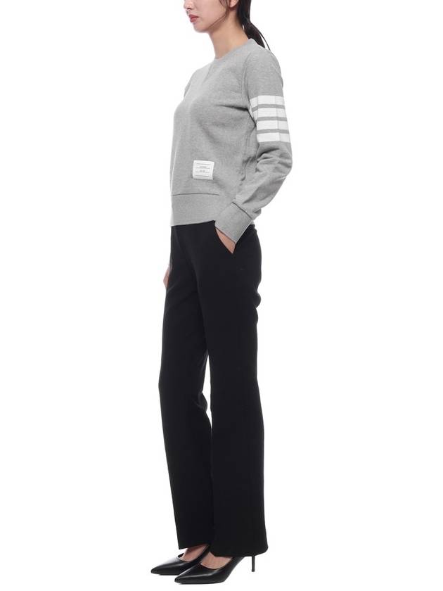 Engineered 4 Bar Stripe Loopback Jersey Knit Crewneck Sweatshirt Light Grey - THOM BROWNE - BALAAN 5